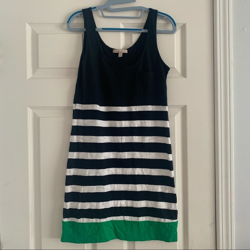 Banana republic navy striped dress